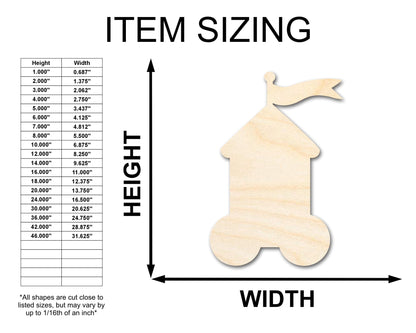 Unfinished Wood Ticket Booth Shape | Amusement Park | Circus | Craft Cutout | up to 46" DIY - NameSigns.com