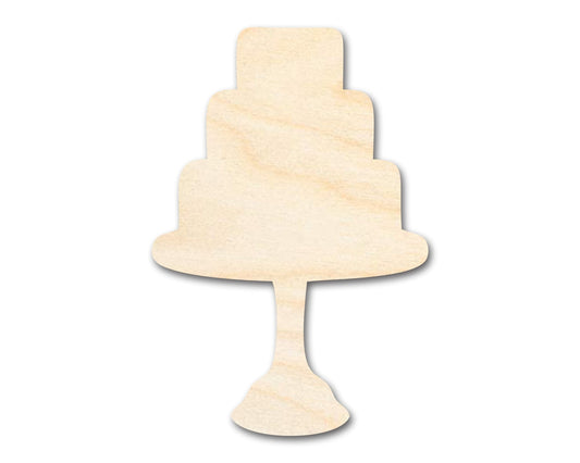 Unfinished Wood Tiered Cake Shape - Craft - up to 46" - NameSigns.com