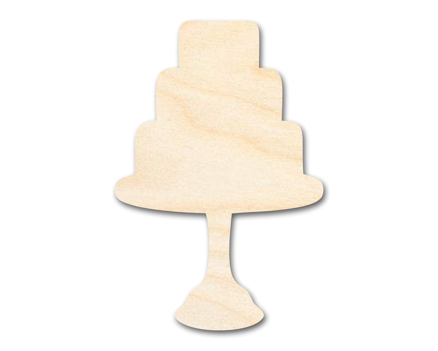 Unfinished Wood Tiered Cake Shape - Craft - up to 46" - NameSigns.com