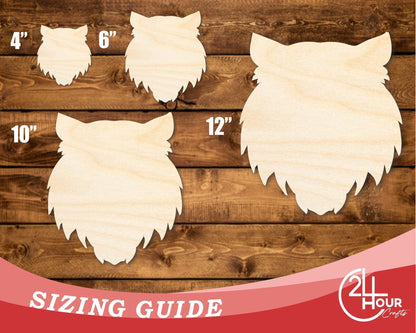 Unfinished Wood Tiger Mascot Shape | DIY Craft Cutout | up to 46" DIY - NameSigns.com