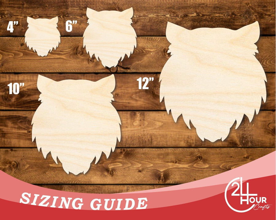 Unfinished Wood Tiger Mascot Shape | DIY Craft Cutout | up to 46" DIY - NameSigns.com