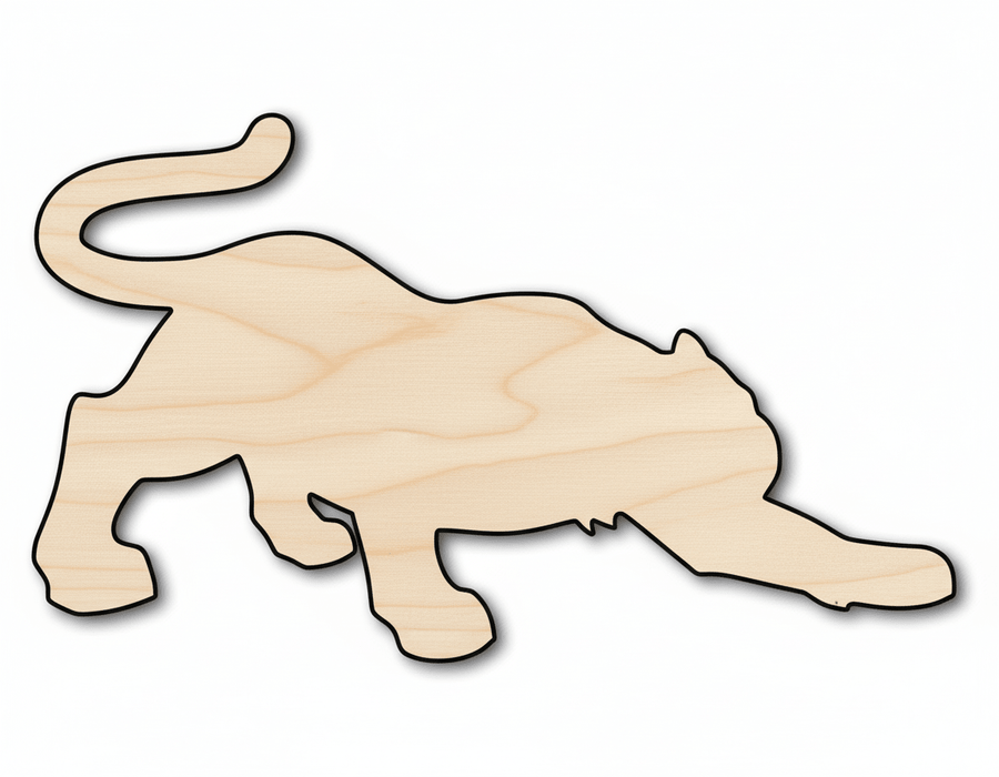 Unfinished Wood Tiger Mascot Shape | DIY Craft Cutout | up to 46" DIY - NameSigns.com