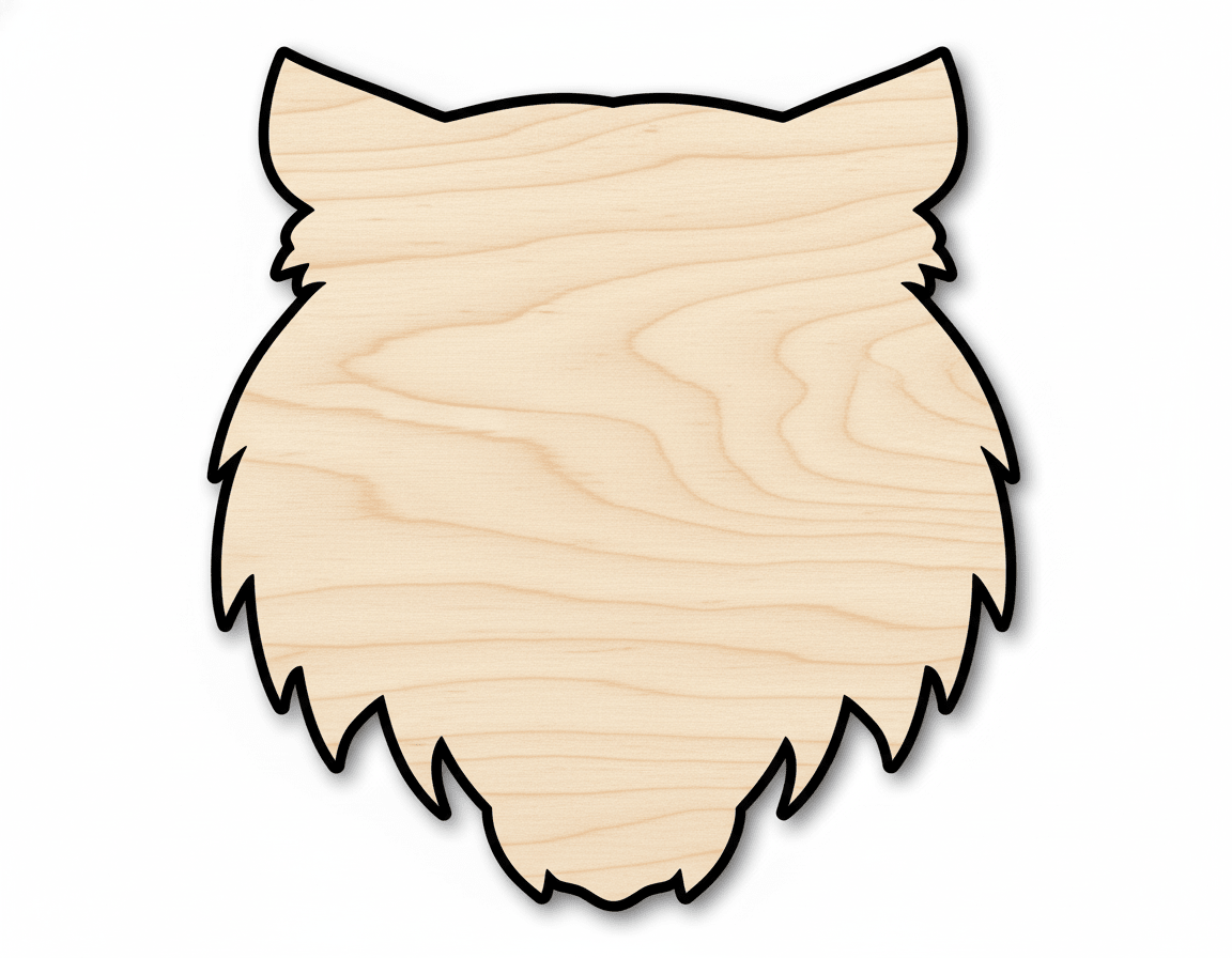 Unfinished Wood Tiger Mascot Shape | DIY Craft Cutout | up to 46" DIY - NameSigns.com