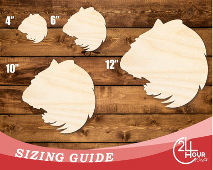 Unfinished Wood Tiger Mascot Shape | DIY Craft Cutout | up to 46" DIY - NameSigns.com