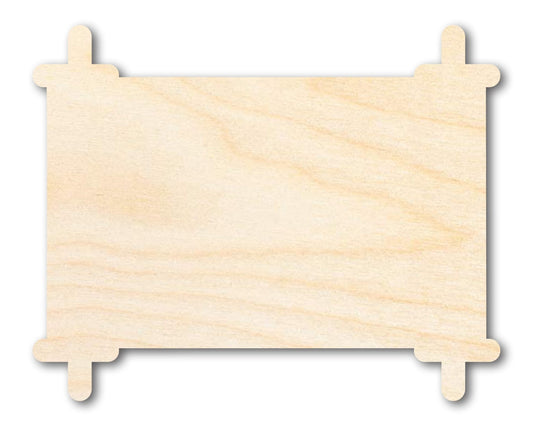 Unfinished Wood Torah Scroll Shape | DIY Craft Cutout | up to 46" DIY - NameSigns.com