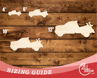 Unfinished Wood Tow Truck Shape | DIY Craft Cutout | up to 46" DIY - NameSigns.com