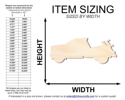 Unfinished Wood Tow Truck Shape | DIY Craft Cutout | up to 46" DIY - NameSigns.com