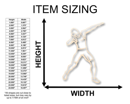 Unfinished Wood Track Thrower Shot Put Shape - Craft - up to 46" DIY - NameSigns.com