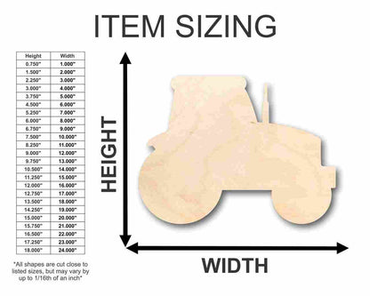 Unfinished Wood Tractor Shape - Farm - Craft - up to 46" DIY - NameSigns.com
