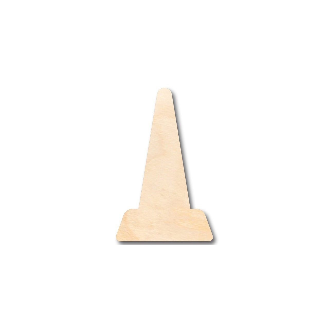 Unfinished Wood Traffic Cone Shape - Construction - Tool - Craft - up to 46" DIY - NameSigns.com