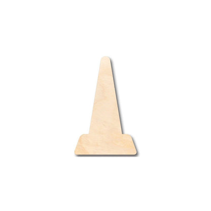 Unfinished Wood Traffic Cone Shape - Construction - Tool - Craft - up to 46" DIY - NameSigns.com