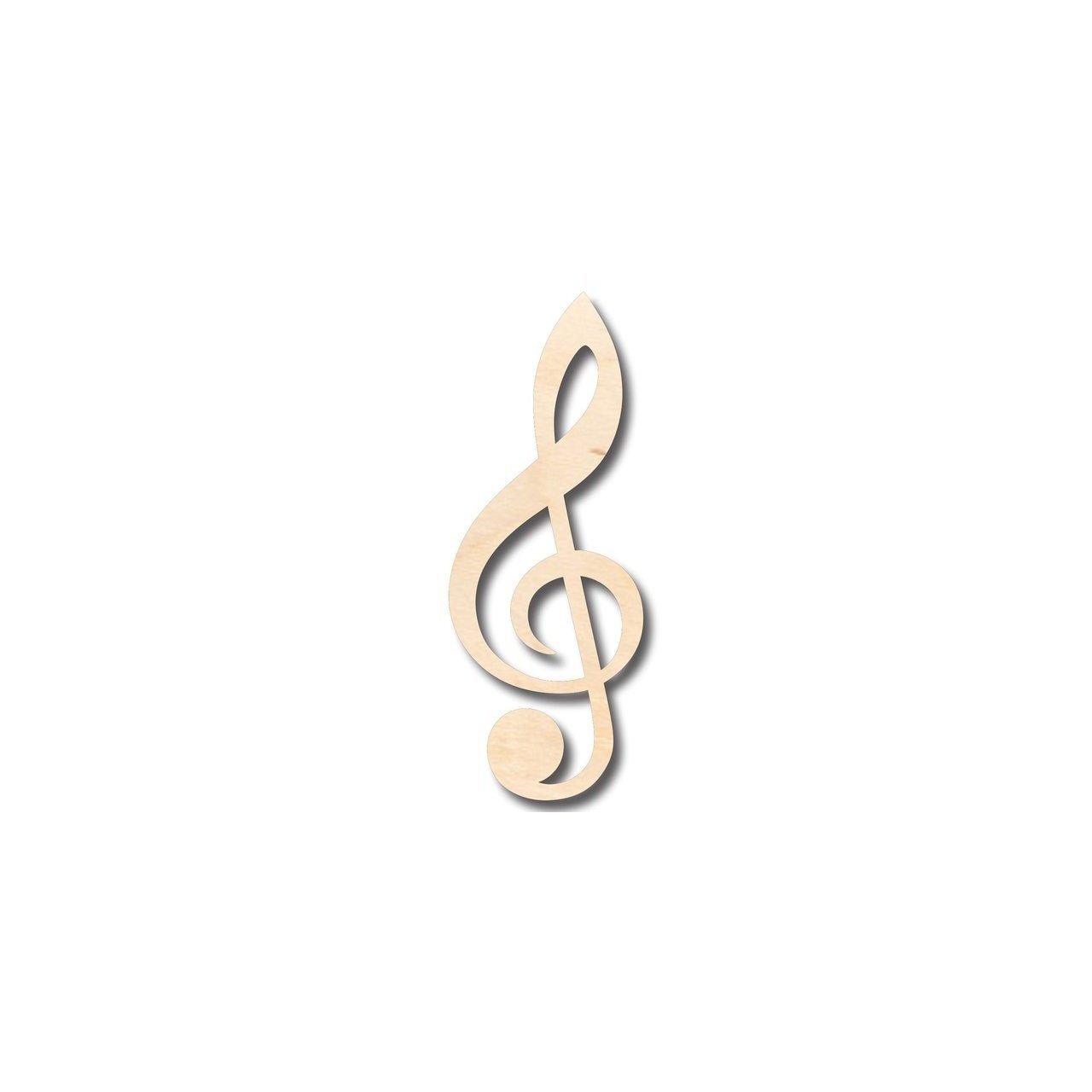 Unfinished Wood Treble Clef Shape - Music - Nursery - Craft - up to 46" DIY - NameSigns.com