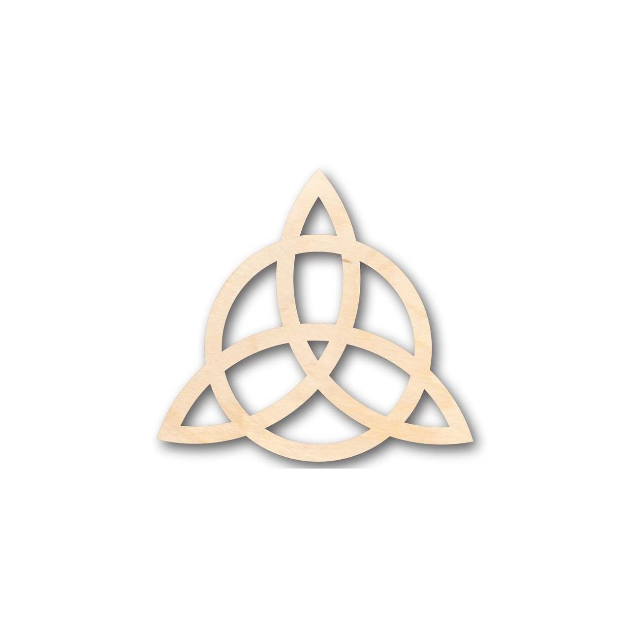 Unfinished Wood Triquetra Shape - Craft - up to 46" DIY - NameSigns.com