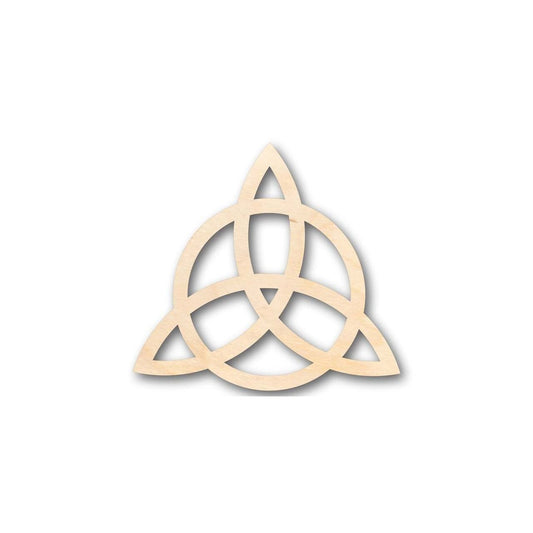 Unfinished Wood Triquetra Shape - Craft - up to 46" DIY - NameSigns.com