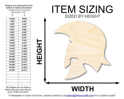 Unfinished Wood Trojan Mascot Shape | DIY Craft Cutout | up to 46" DIY - NameSigns.com