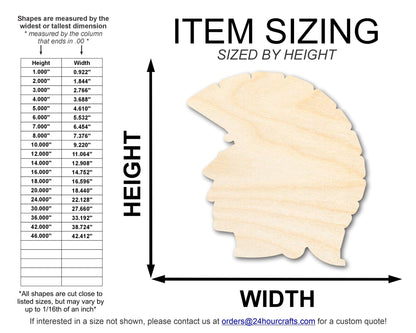 Unfinished Wood Trojan Mascot Shape | DIY Craft Cutout | up to 46" DIY - NameSigns.com