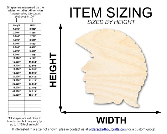 Unfinished Wood Trojan Mascot Shape | DIY Craft Cutout | up to 46" DIY - NameSigns.com