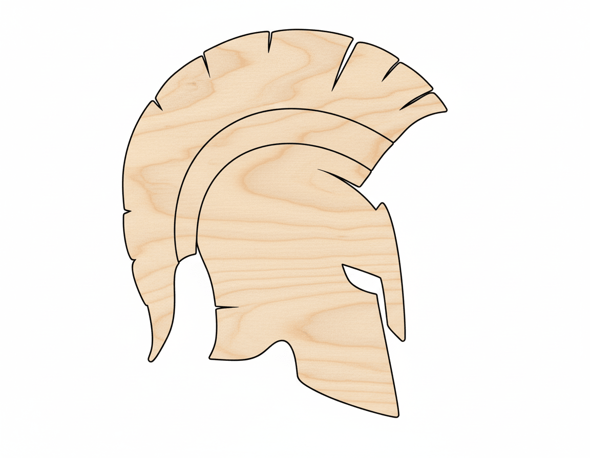 Unfinished Wood Trojan Mascot Shape | DIY Craft Cutout | up to 46" DIY - NameSigns.com