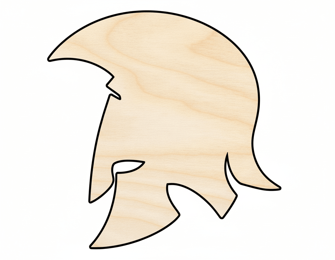 Unfinished Wood Trojan Mascot Shape | DIY Craft Cutout | up to 46" DIY - NameSigns.com