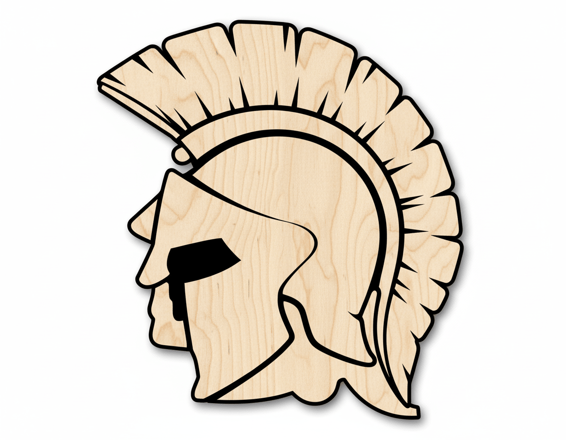 Unfinished Wood Trojan Mascot Shape | DIY Craft Cutout | up to 46" DIY - NameSigns.com
