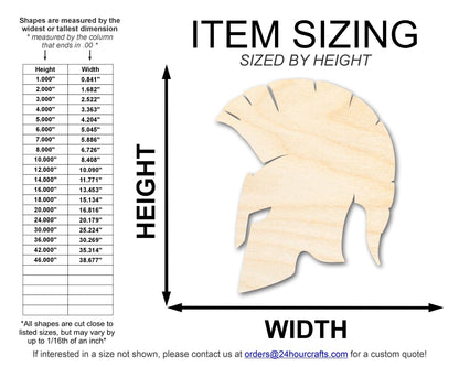 Unfinished Wood Trojan Mascot Shape | DIY Craft Cutout | up to 46" DIY - NameSigns.com