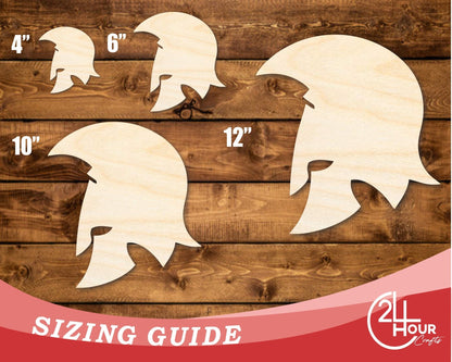Unfinished Wood Trojan Mascot Shape | DIY Craft Cutout | up to 46" DIY - NameSigns.com