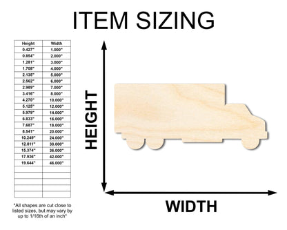 Unfinished Wood Truck Van Shape - Craft - up to 46" DIY - NameSigns.com