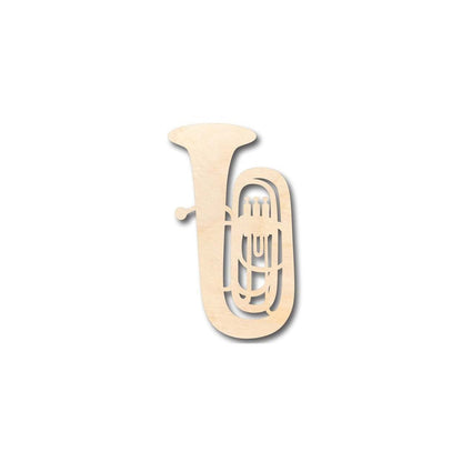 Unfinished Wood Tuba Shape - Music - Craft - up to 46" DIY - NameSigns.com
