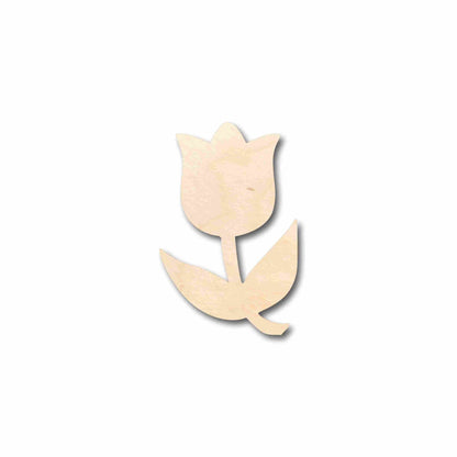 Unfinished Wood Tulip Flower Silhouette - Craft - up to 46" DIY - NameSigns.com