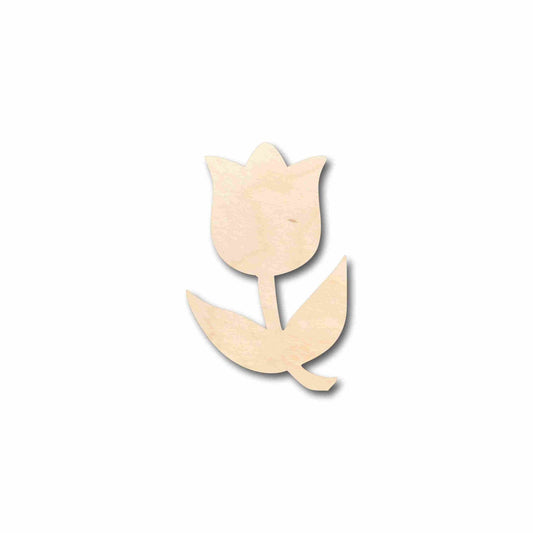 Unfinished Wood Tulip Flower Silhouette - Craft - up to 46" DIY - NameSigns.com