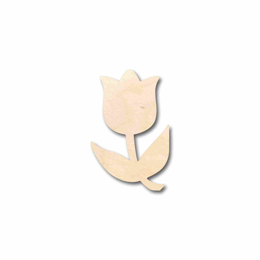 Unfinished Wood Tulip Flower Silhouette - Craft - up to 46" DIY - NameSigns.com