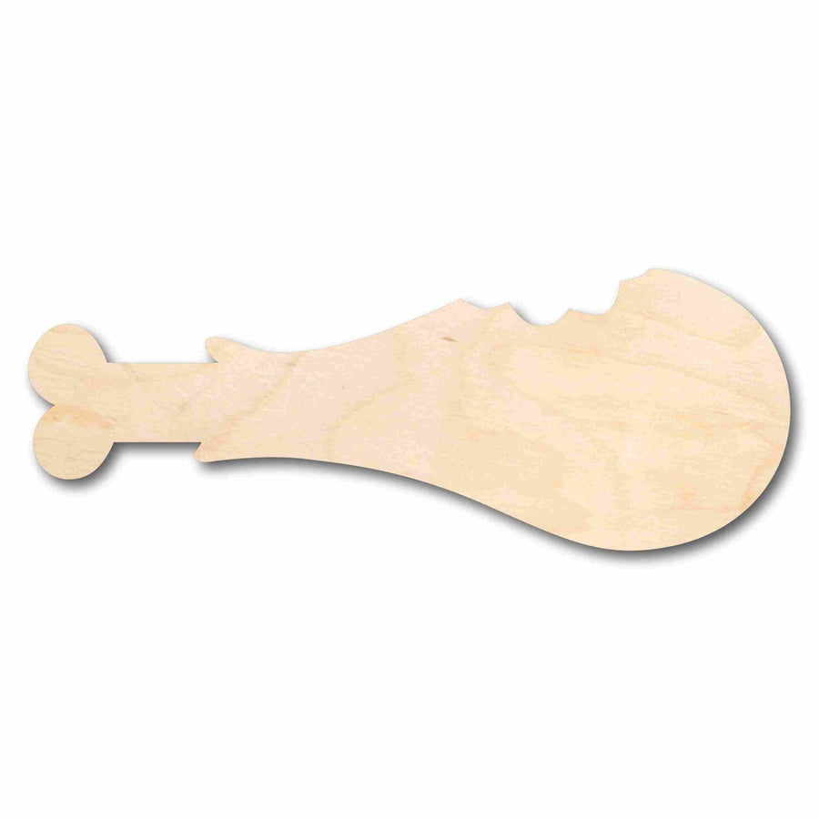Unfinished Wood Turkey Leg with Bite Silhouette - Craft - up to 46" DIY - NameSigns.com