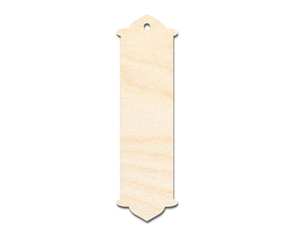 Unfinished Wood Twin Peak Bookmark Shape | DIY Craft Cutout | up to 12" DIY - NameSigns.com