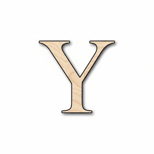 Unfinished Wood Upsilon Silhouette - Craft - up to 46" DIY - NameSigns.com