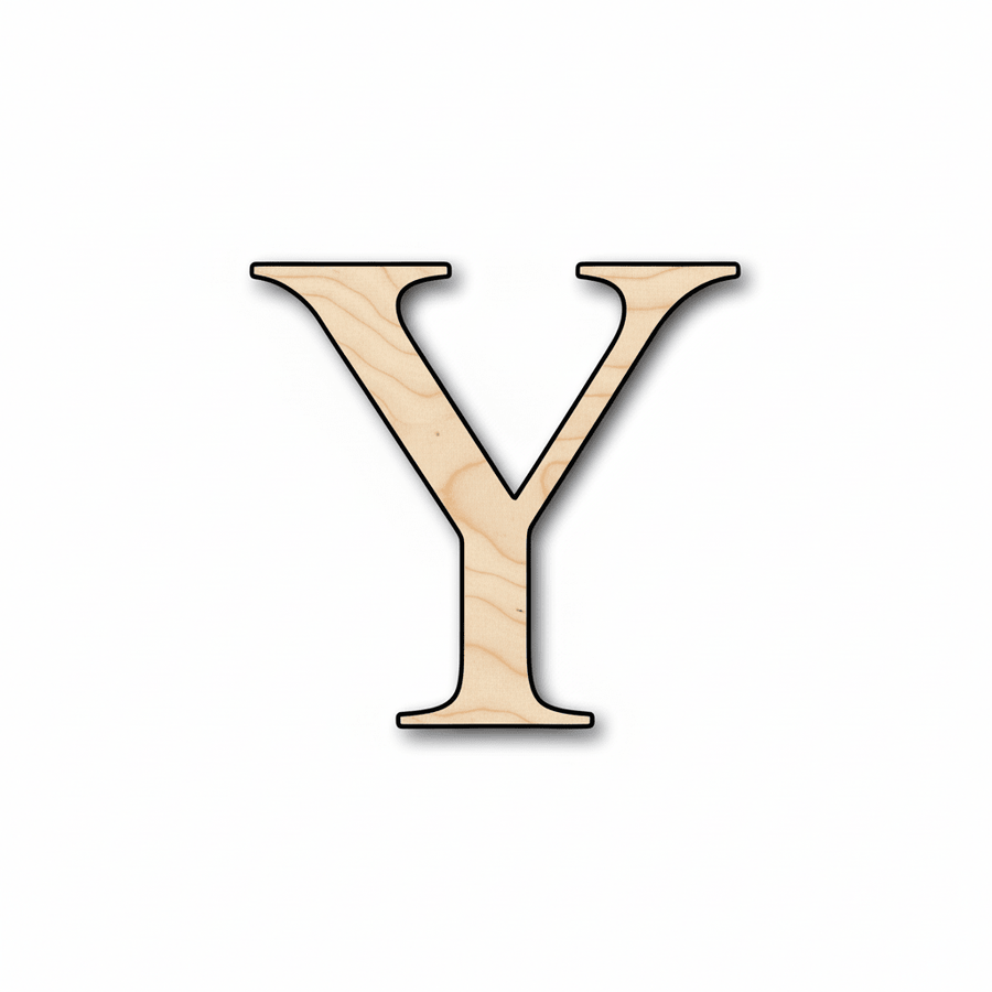 Unfinished Wood Upsilon Silhouette - Craft - up to 46" DIY - NameSigns.com