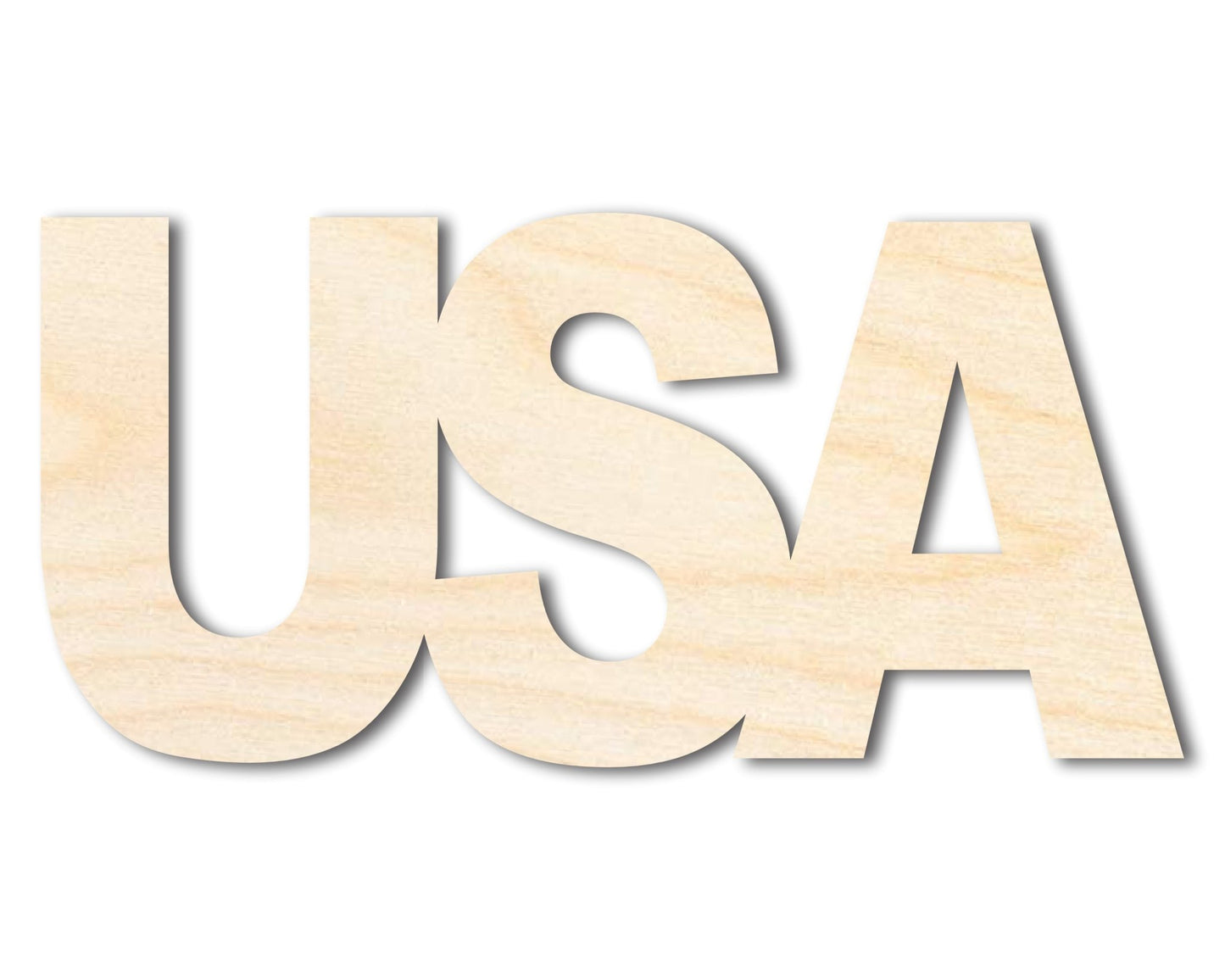 Unfinished Wood USA Cutout | DIY Craft Cutout | up to 46" DIY - NameSigns.com