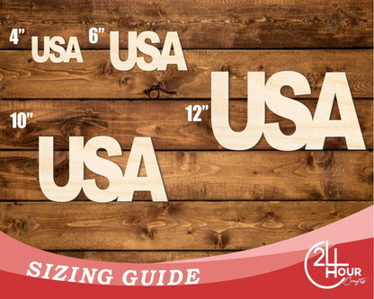 Unfinished Wood USA Cutout | DIY Craft Cutout | up to 46" DIY - NameSigns.com