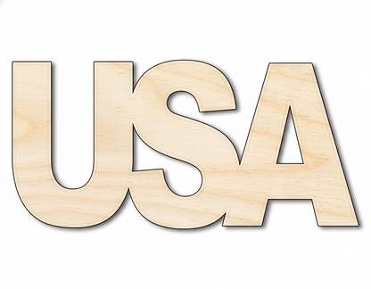 Unfinished Wood USA Cutout | DIY Craft Cutout | up to 46" DIY - NameSigns.com