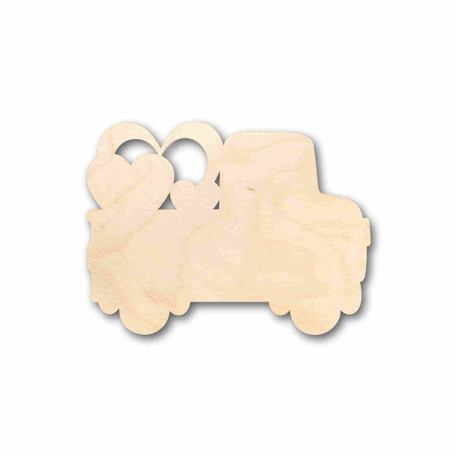 Unfinished Wood Valentine Truck Silhouette - Craft - up to 46" DIY - NameSigns.com