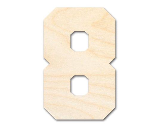 Unfinished Wood Varisty Number Eight Shape | DIY Craft Cutout | up to 46" DIY - NameSigns.com