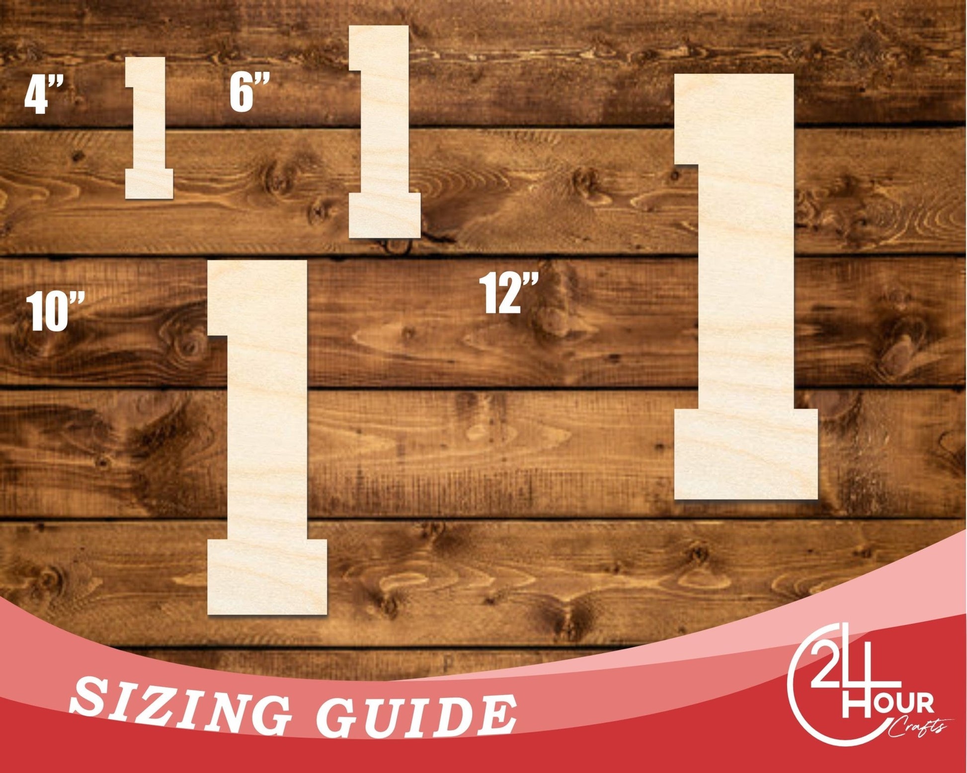 Unfinished Wood Varisty Number One Shape | DIY Craft Cutout | up to 46" DIY - NameSigns.com