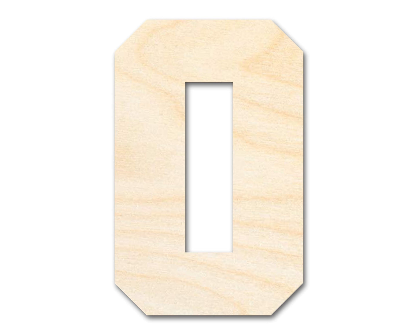 Unfinished Wood Varisty Number Zero Shape | DIY Craft Cutout | up to 46" DIY - NameSigns.com