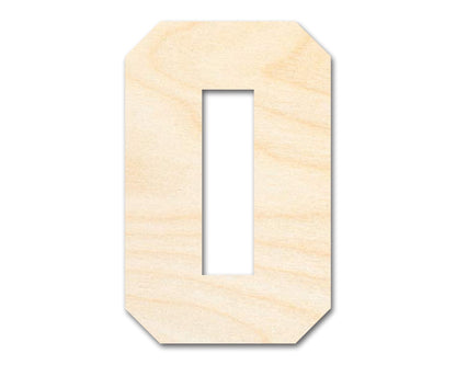 Unfinished Wood Varisty Number Zero Shape | DIY Craft Cutout | up to 46" DIY - NameSigns.com