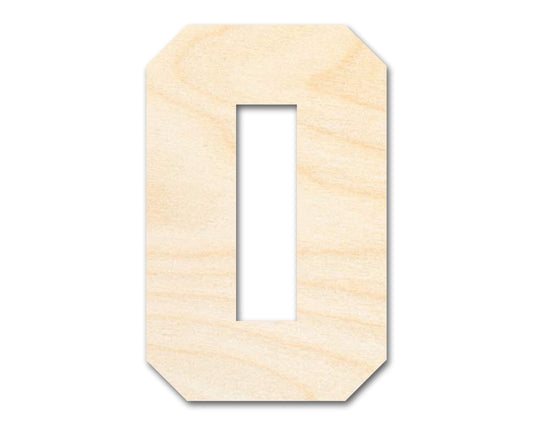 Unfinished Wood Varisty Number Zero Shape | DIY Craft Cutout | up to 46" DIY - NameSigns.com