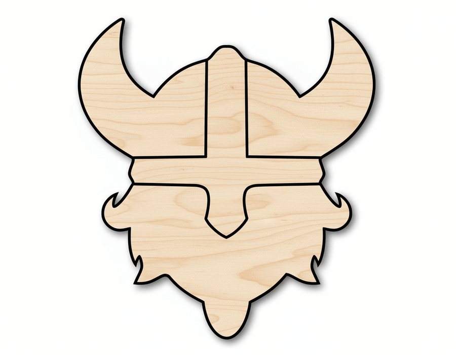 Unfinished Wood Viking Mascot Shape | DIY Craft Cutout | up to 46" DIY - NameSigns.com