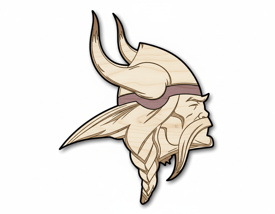 Unfinished Wood Viking Mascot Shape | DIY Craft Cutout | up to 46" DIY - NameSigns.com
