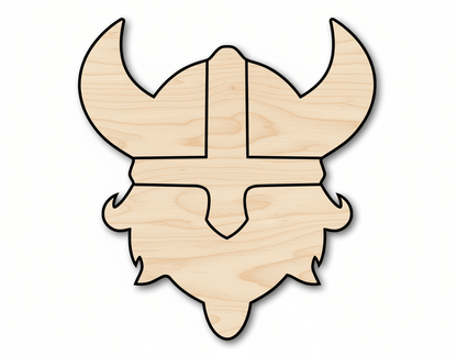 Unfinished Wood Viking Mascot Shape | DIY Craft Cutout | up to 46" DIY - NameSigns.com