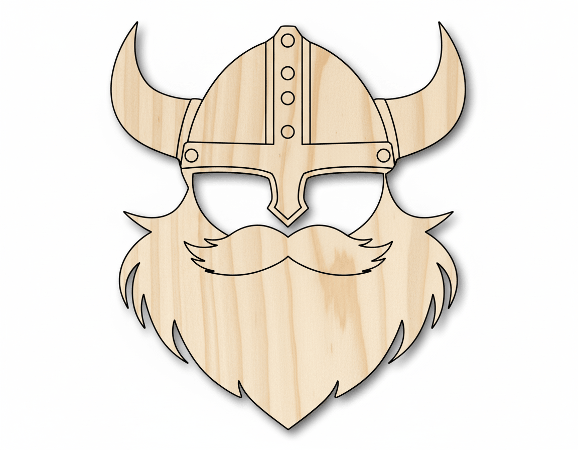 Unfinished Wood Viking Mascot Shape | DIY Craft Cutout | up to 46" DIY - NameSigns.com