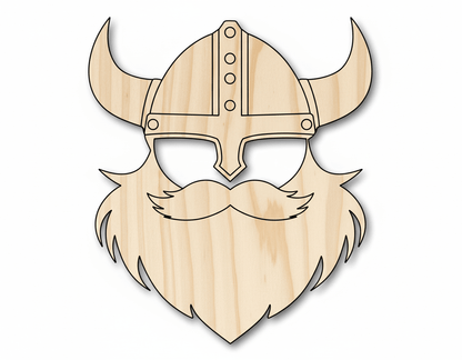 Unfinished Wood Viking Mascot Shape | DIY Craft Cutout | up to 46" DIY - NameSigns.com
