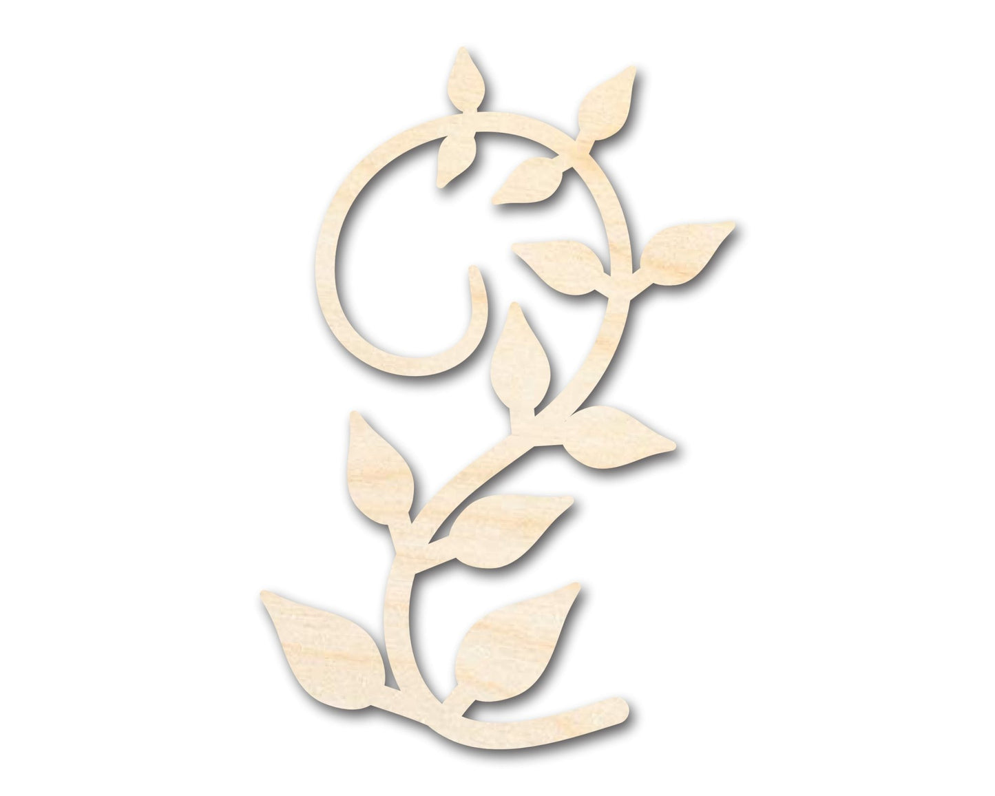 Unfinished Wood Vine Shape - Plant Craft - up to 46" DIY - NameSigns.com